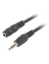 Lanberg CA-MJFJ-10CC-0050-BK cable de audio 5 m 3,5mm Negro