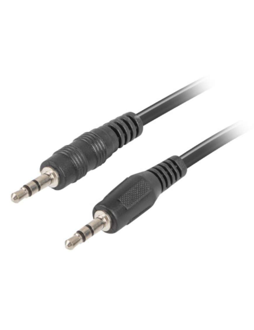 Lanberg CA-MJMJ-10CC-0020-BK cable de audio 2 m 3,5mm Negro