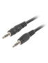 Lanberg CA-MJMJ-10CC-0020-BK cable de audio 2 m 3,5mm Negro