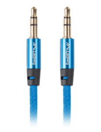Lanberg CA-MJMJ-10CU-0020-BL cable de audio 2 m 3,5mm Azul