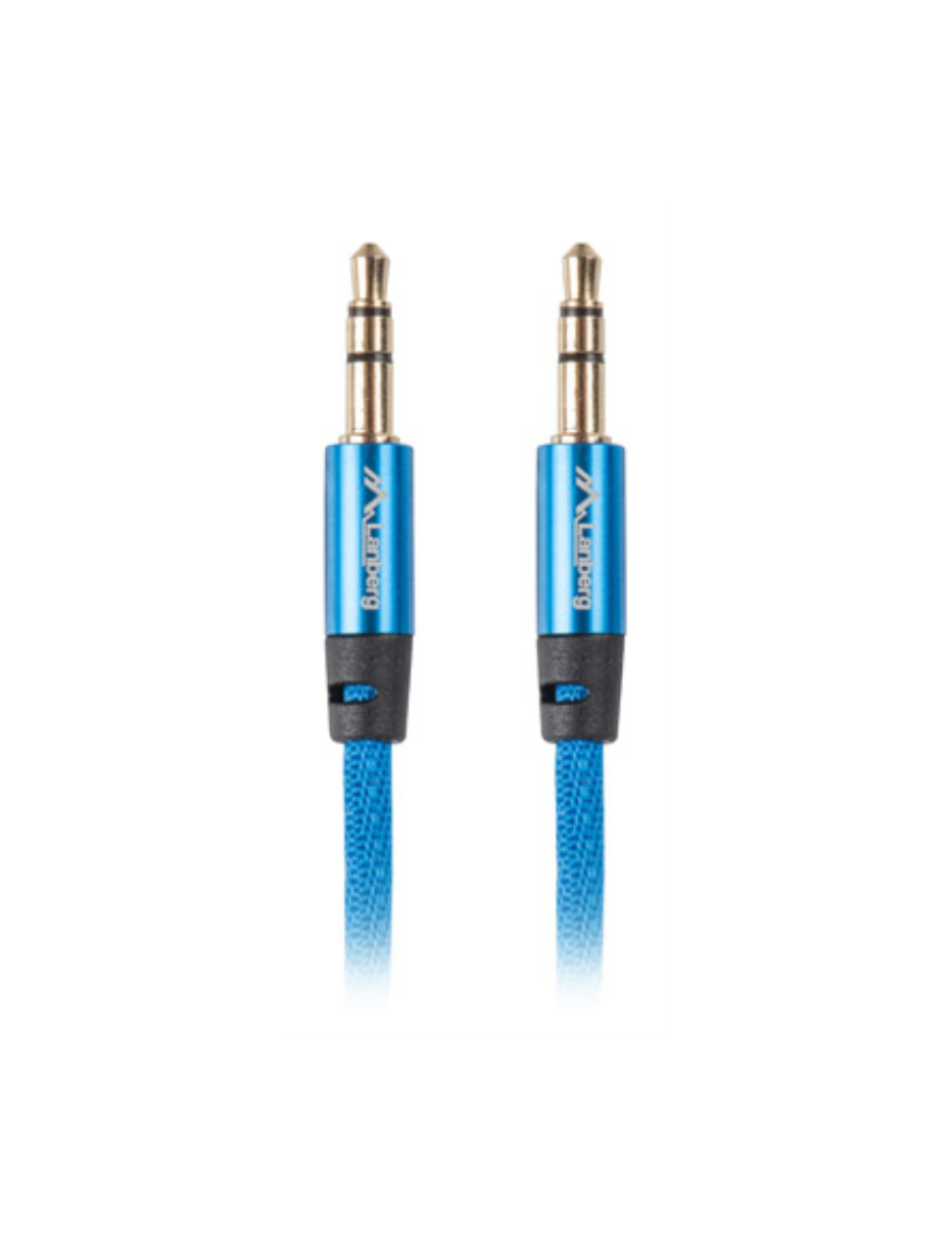 Lanberg CA-MJMJ-10CU-0030-BL cable de audio 3 m 3,5mm Azul