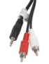 Lanberg CA-MJRC-10CC-0050-BK cable de audio 5 m 3,5mm 2 x RCA Negro
