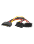 Lanberg CA-SASA-10CU-0015 cable de SATA 0,15 m SATA de 15 pines 2 x SATA de 15 pines Negro, Rojo, Amarillo