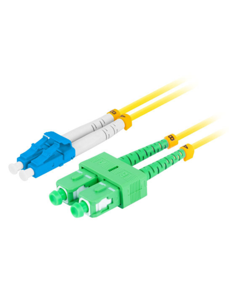 Lanberg FO-LUSA-SD11-0020-YE Cable de fibra óptica e InfiniBand 2 m SC LC LC/SC Amarillo