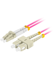 Lanberg FO-LUSU-MD41-0010-VT Cable de fibra óptica e InfiniBand 1 m LC SC LC/SC Violeta