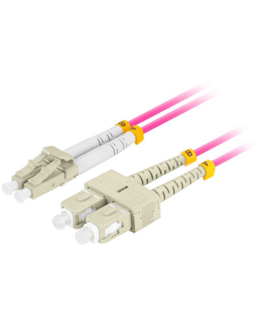 Lanberg FO-LUSU-MD41-0020-VT Cable de fibra óptica e InfiniBand 2 m 2x LC 2x SC LC/SC Rosa