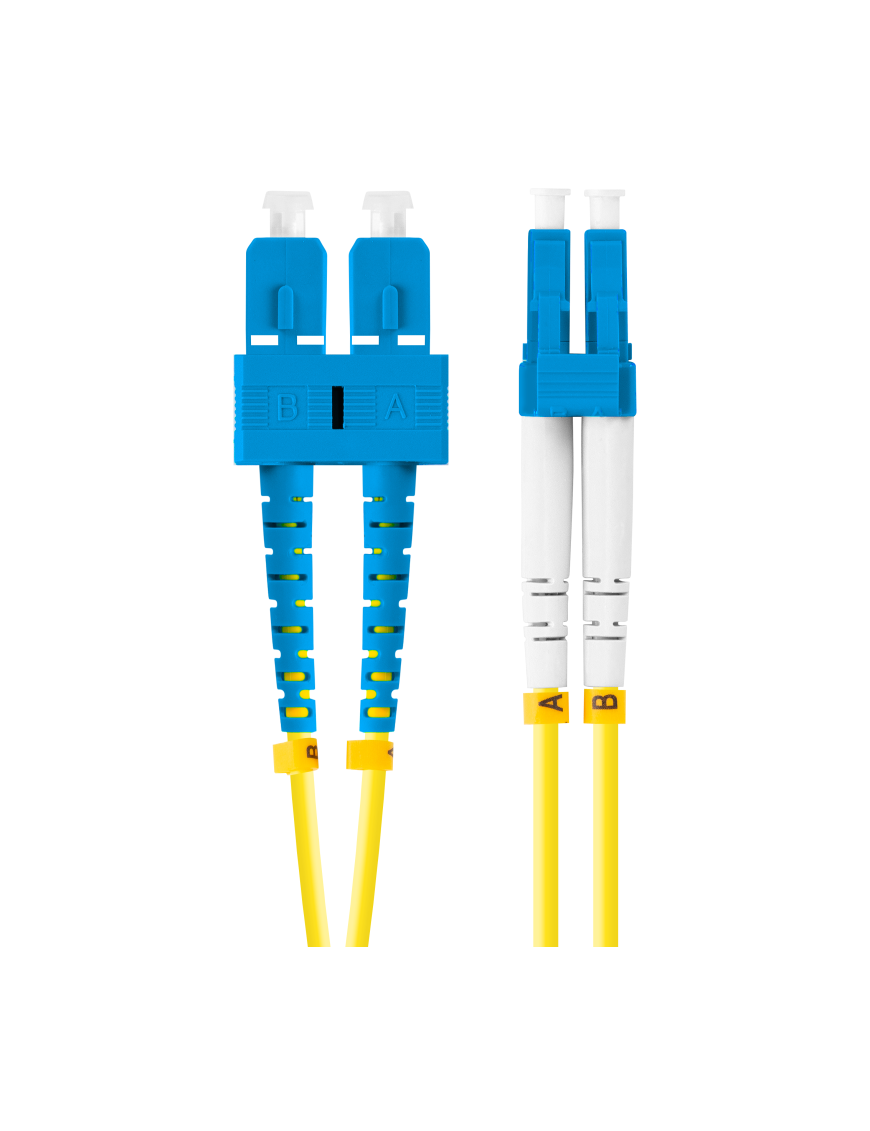 Lanberg FO-SULU-SD11-0050-YE Cable de fibra óptica e InfiniBand 5 m SC LC Amarillo