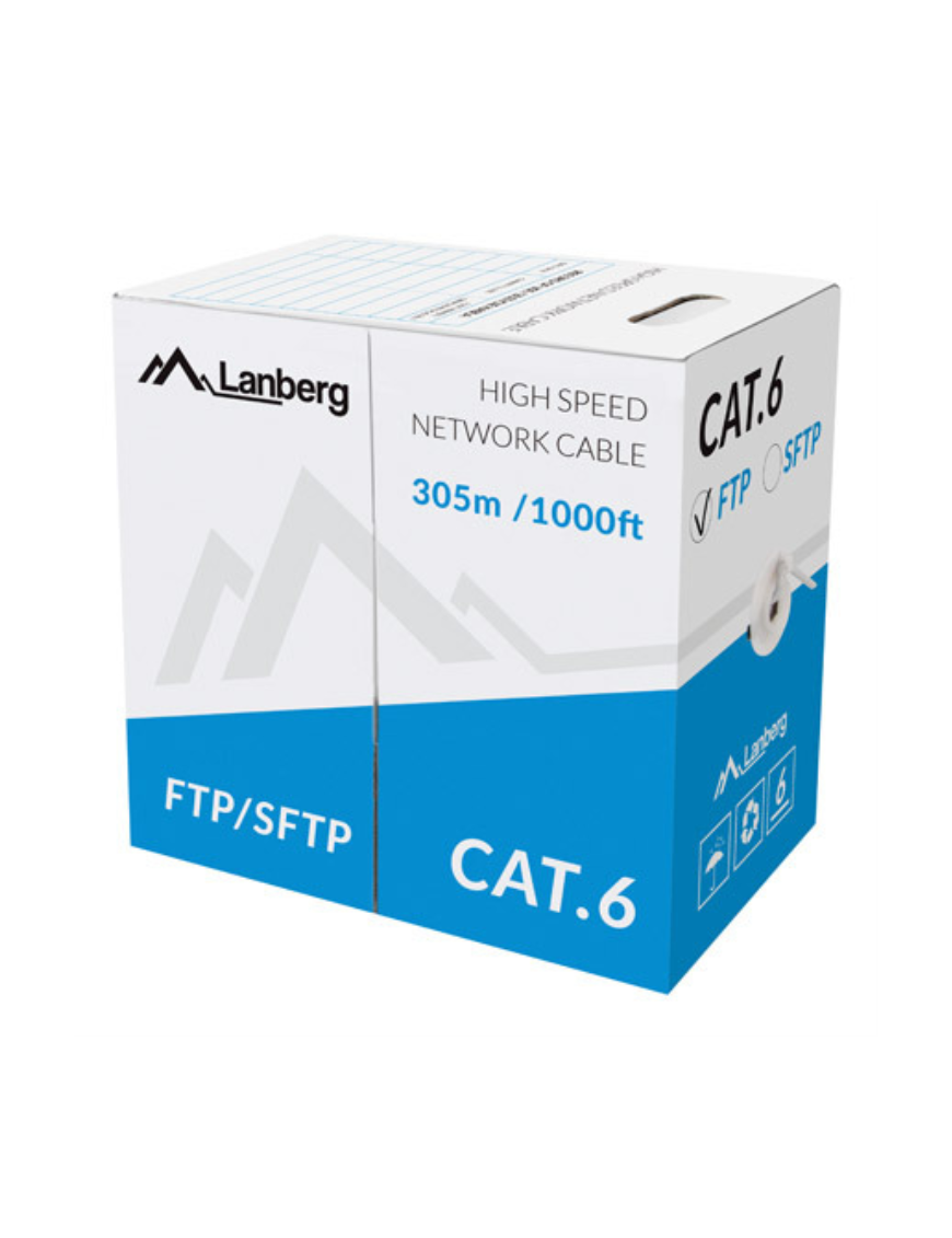 Lanberg LCF6-11CU-0305-S cable de red Gris 305 m Cat6 F/UTP (FTP)