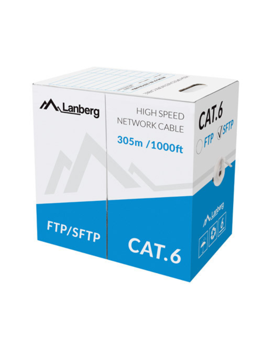 Lanberg LCS6-11CU-0305-S cable de red Gris 305 m Cat6 SF/UTP (S-FTP)