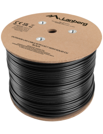 Lanberg LCS7-21CU-0305-BK cable de red Negro 305 m Cat7 S/FTP (S-STP) Alrededor