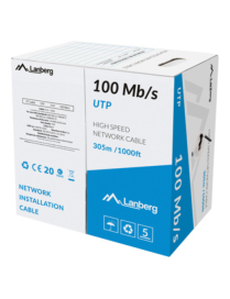 Lanberg LCU5-10CC-0305-BK cable de red Negro 305 m U/UTP (UTP)
