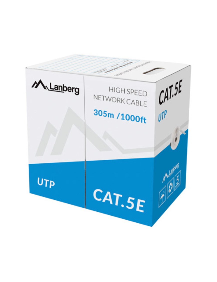 Lanberg LCU5-11CC-0305-S cable de red Gris 305 m Cat5e U/UTP (UTP)
