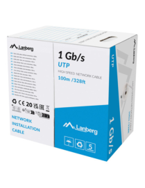 Lanberg LCU6-10CC-0100-S cable de red Gris 100 m U/UTP (UTP)