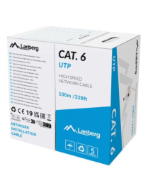 Lanberg LCU6-11CU-0100-S cable de red Gris 100 m Cat6 U/UTP (UTP)