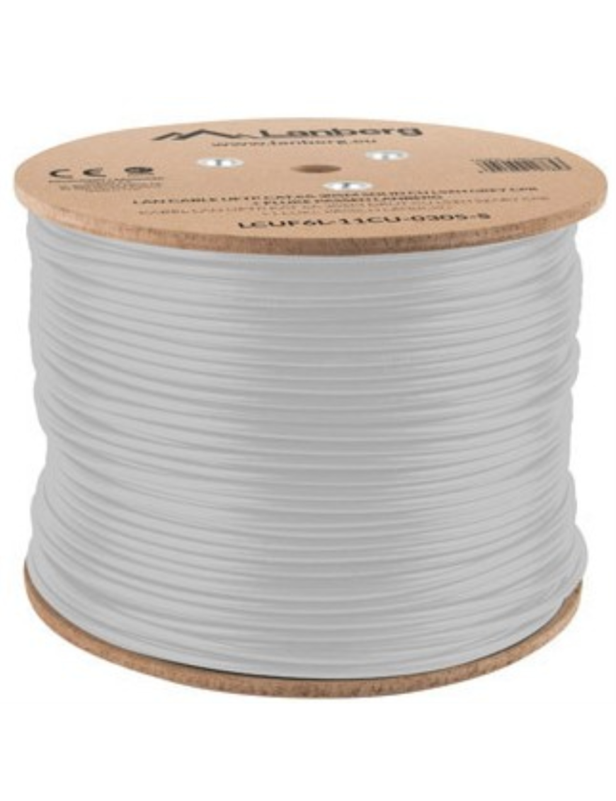 Lanberg LCUF6L-11CU-0305-S cable de red Gris 305 m Cat6a U/FTP (STP)