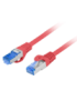 Lanberg PCF6A-10CC cable de red Rojo 0,5 m Cat6a S/FTP (S-STP)