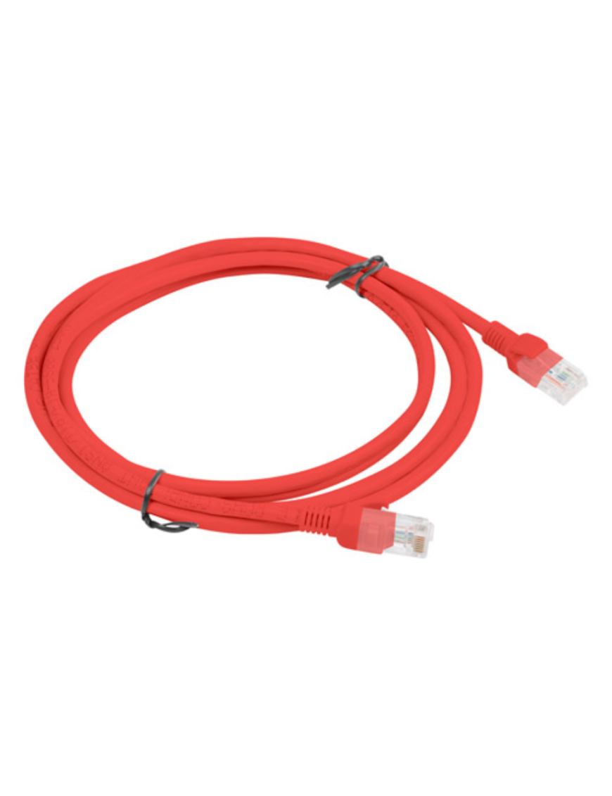 Lanberg PCU6-10CC-0200-R cable de red Rojo 2 m Cat6 U/UTP (UTP)