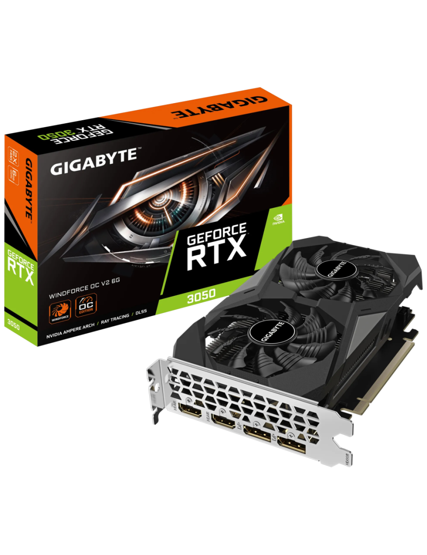 GIGABYTE GeForce RTX 3050 WINDFORCE OC V2 6G NVIDIA 6 GB GDDR6