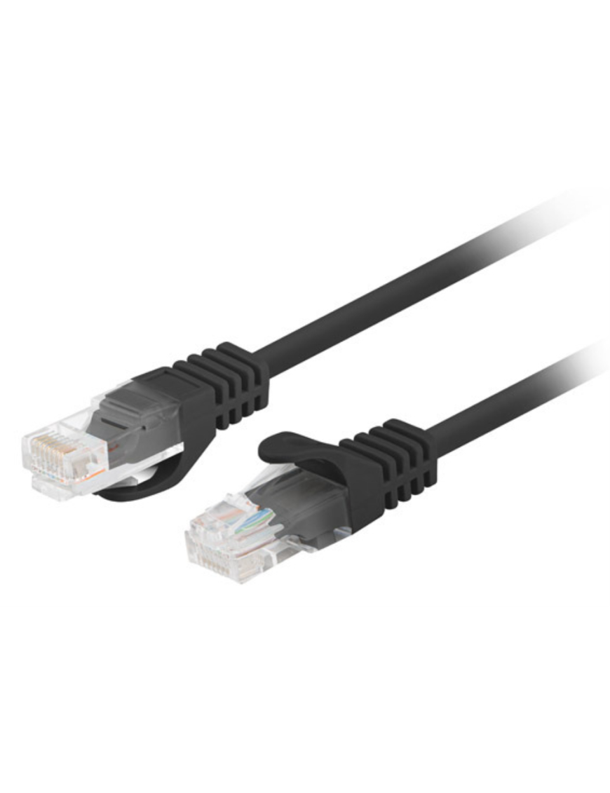 Lanberg PCU6-20CC-0025-BK cable de red Negro 0,25 m Cat6 U/UTP (UTP)