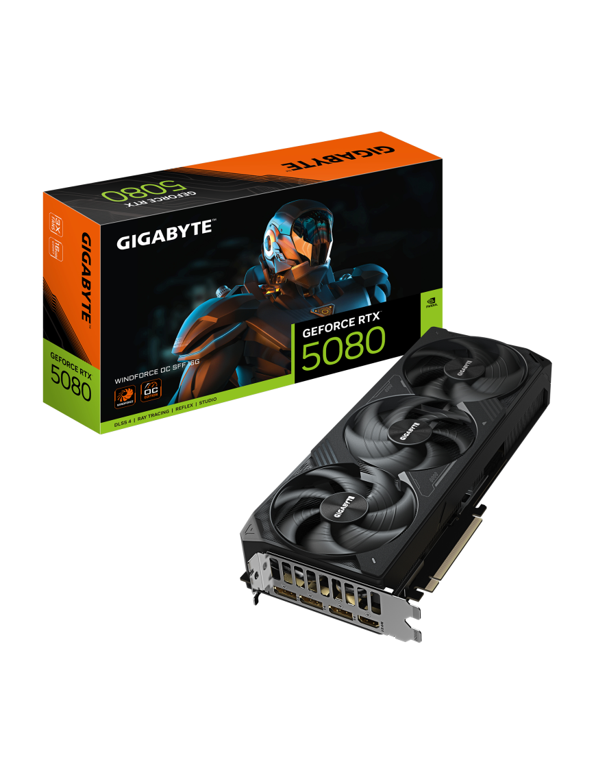 GIGABYTE GeForce RTX 5080 WINDFORCE OC SFF 16G Tarjeta Gráfica