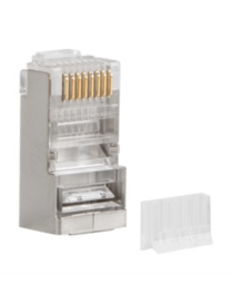 Lanberg PLS-6000 conector RJ-45 Acero inoxidable, Transparente