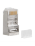 Lanberg PLS-6000 conector RJ-45 Acero inoxidable, Transparente