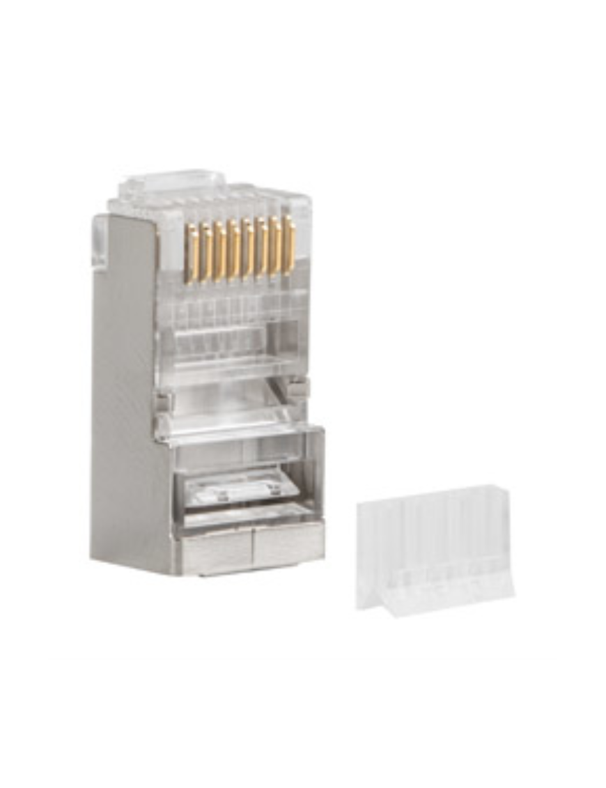 Lanberg PLS-6020 conector RJ-45 Acero inoxidable, Transparente