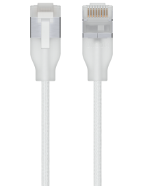 Ubiquiti UACC-Cable-Patch-EL-C6A-3M-W cable de red Translúcido, Blanco Cat6a