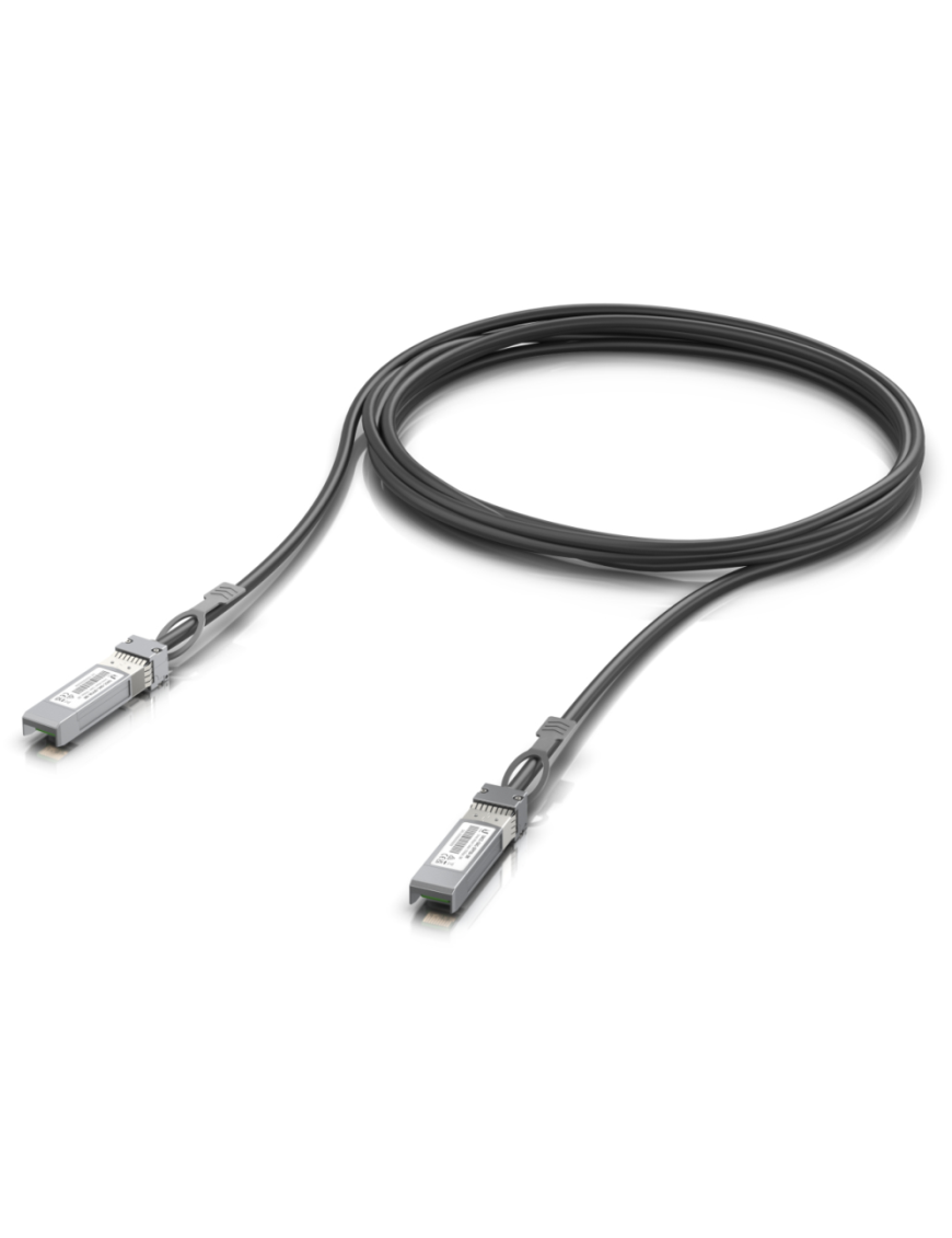 Ubiquiti UACC-DAC-SFP28-3M Cable de fibra óptica e InfiniBand Negro