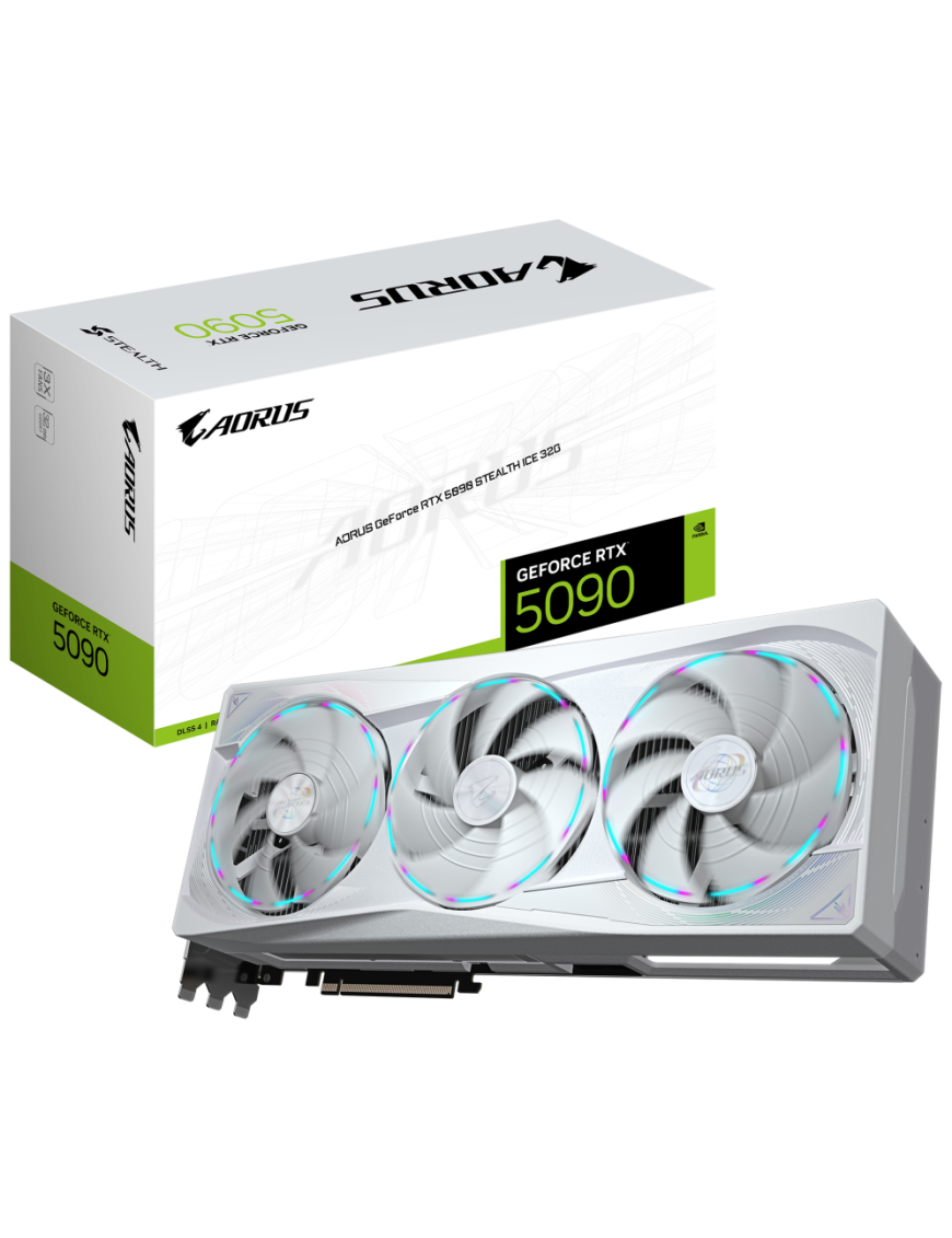 GIGABYTE AORUS GeForce RTX 5090 STEALTH ICE 32G Tarjeta Gráfica