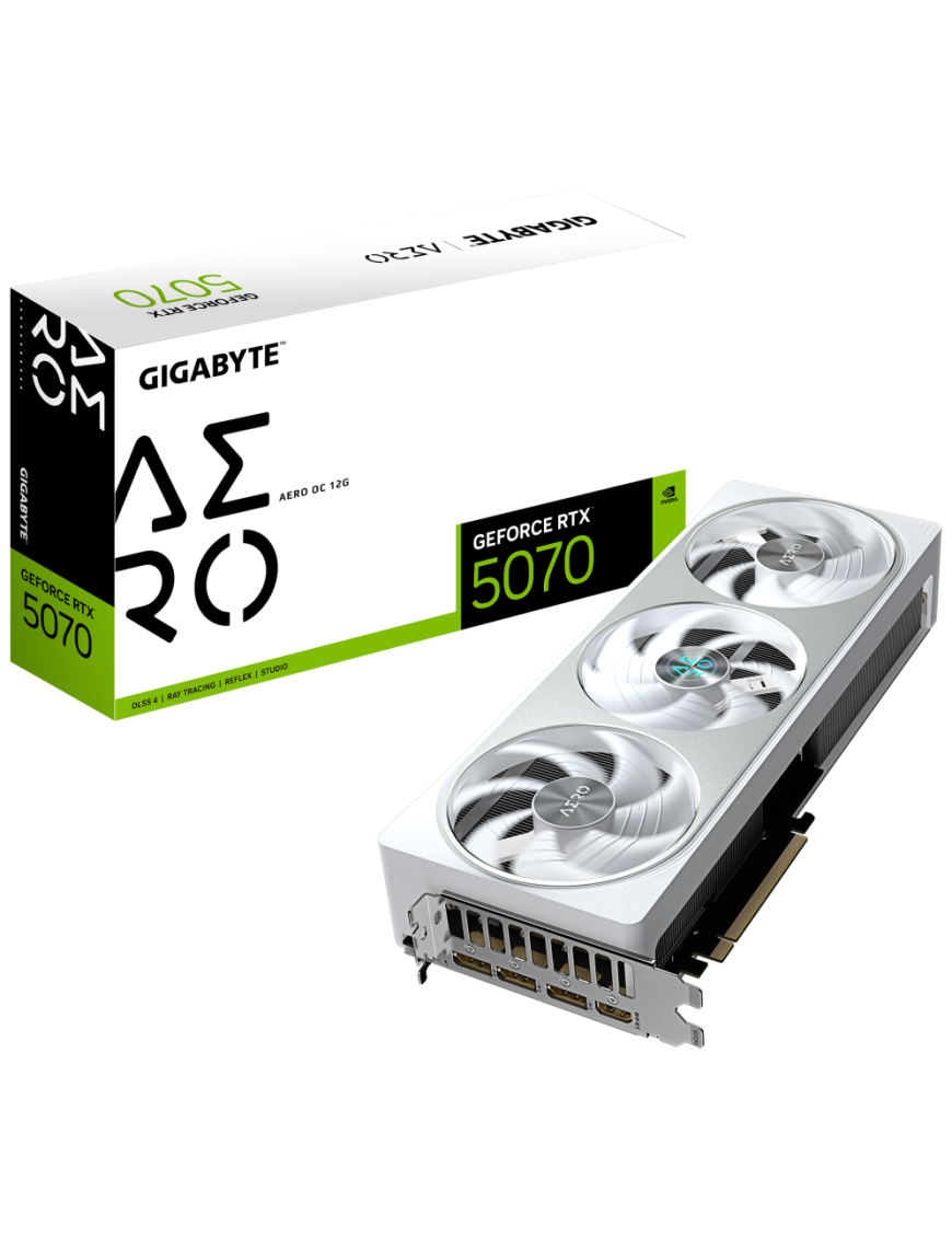 GIGABYTE GeForce RTX 5070 AERO OC 12G Tarjeta Gráfica