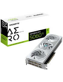 GIGABYTE GeForce RTX 5060 Ti AERO OC 8G Tarjeta Gráfica – 8 GB GDDR7, 128 bits, PCI-E 5.0, 2647 MHz Frecuencia del núcleo, 3 x