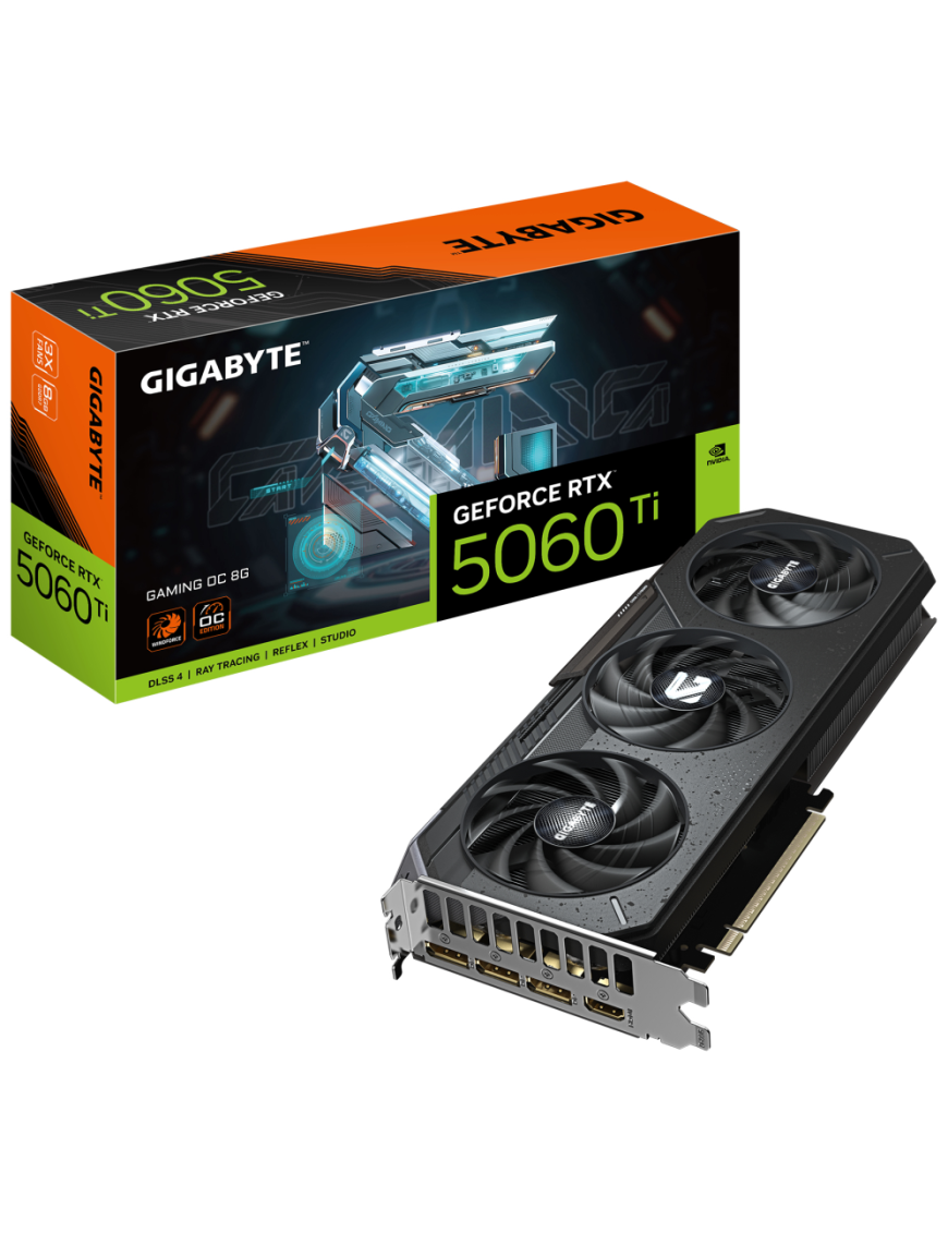 GIGABYTE GeForce RTX 5060 Ti GAMING OC 8G Tarjeta Gráfica