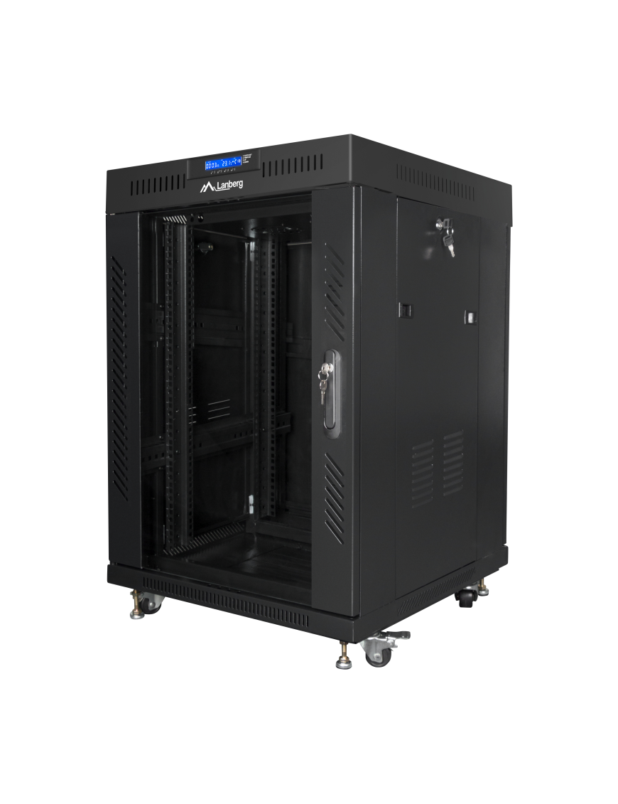 Lanberg FF01-6615-12BL armario rack 15U Rack o bastidor independiente Negro