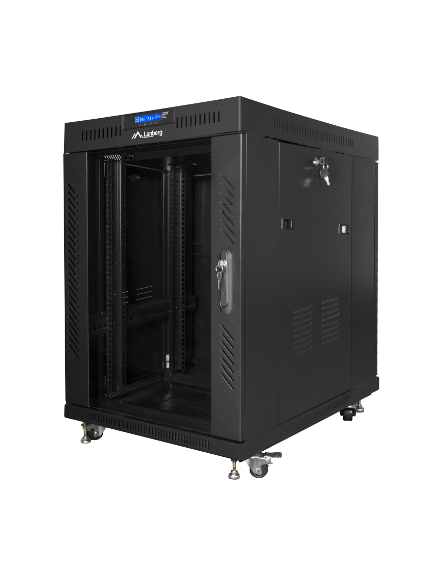 Lanberg FF01-6815-12BL armario rack 15U Rack o bastidor independiente Negro