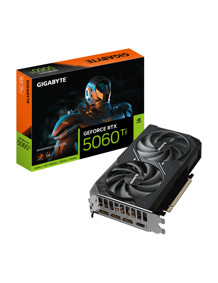 GIGABYTE GeForce RTX 5060 Ti WINDFORCE MAX OC 8G Tarjeta Gráfica