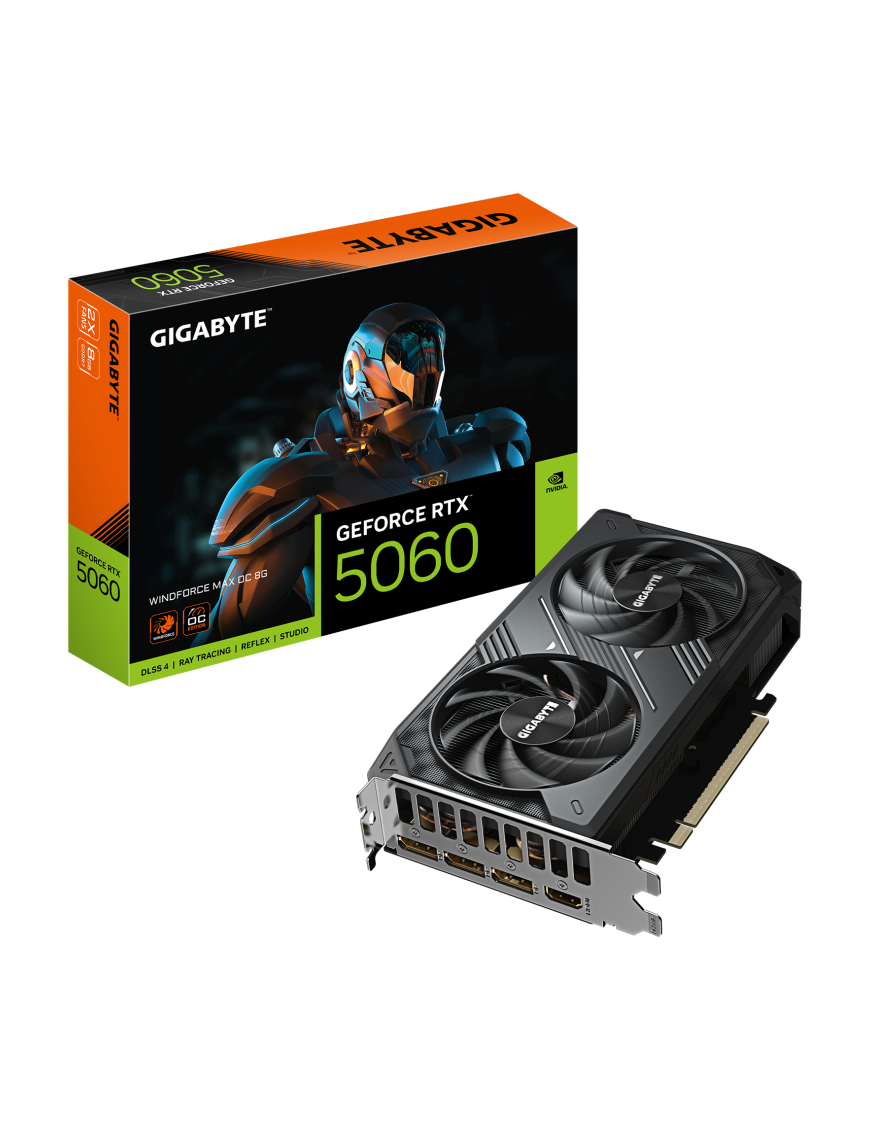 GIGABYTE GeForce RTX 5060 WINDFORCE MAX OC 8G Tarjeta Gráfica