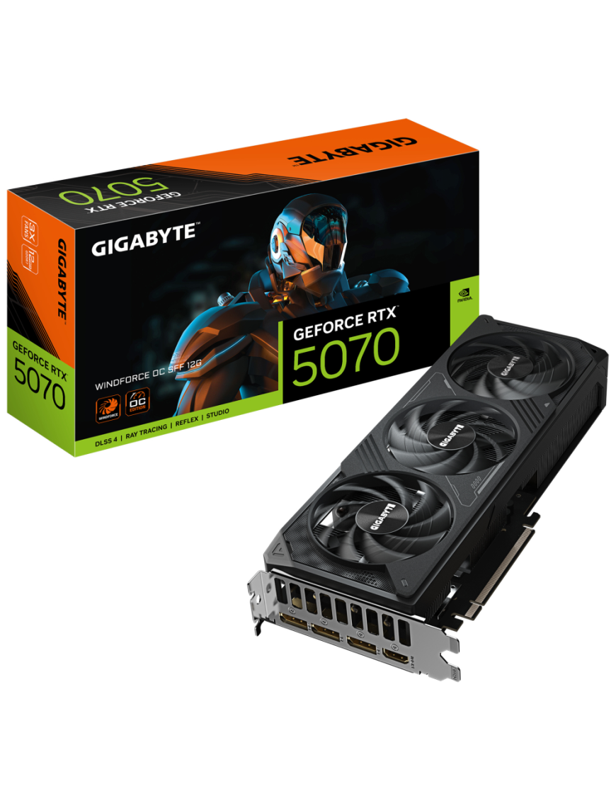 GIGABYTE GeForce RTX 5070 WINDFORCE OC SFF 12G Tarjeta Gráfica