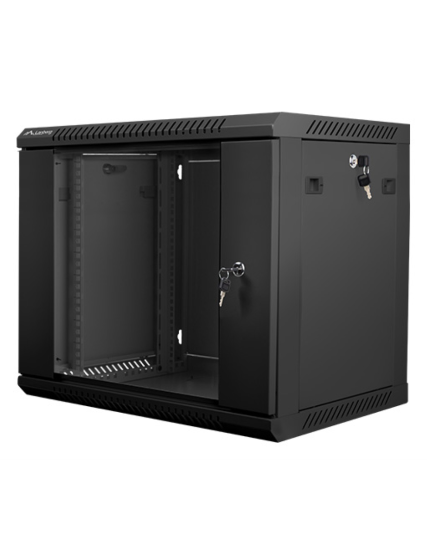 Lanberg WF01-6409-10B armario rack 9U Bastidor de pared Negro