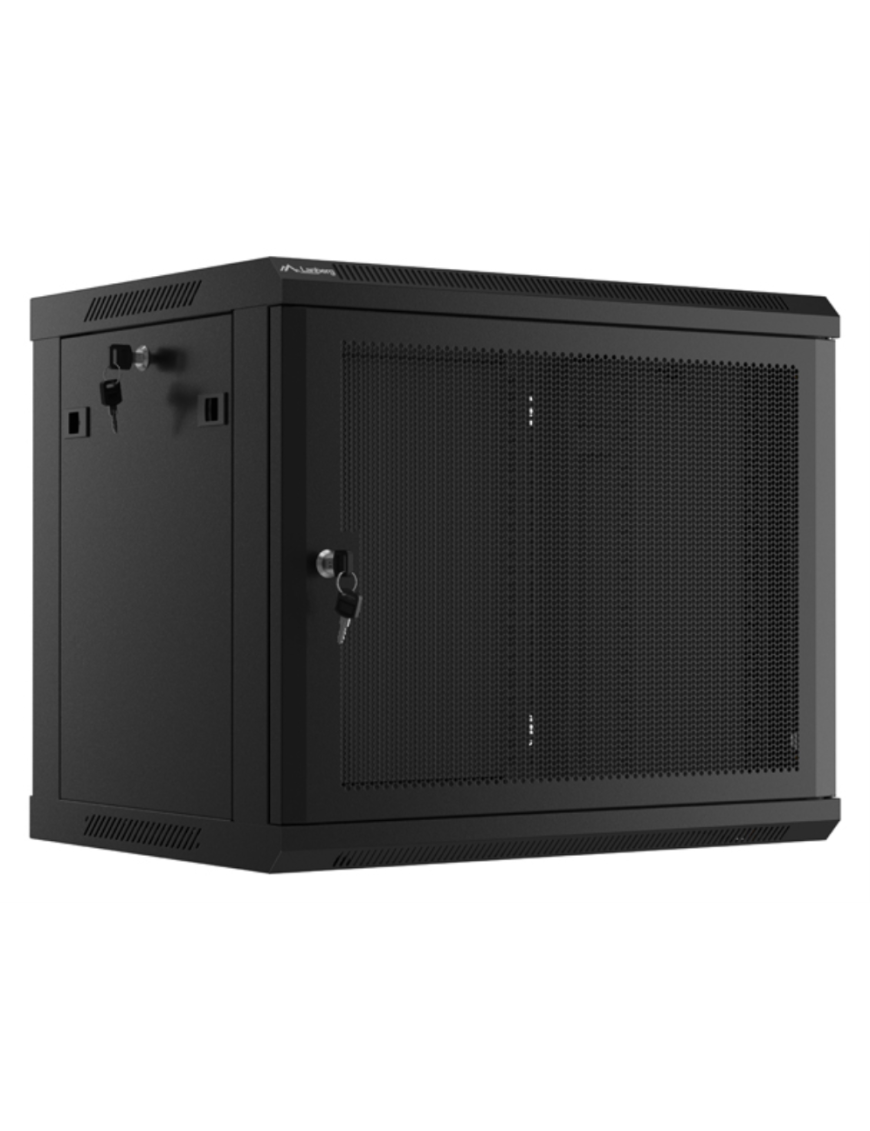 Lanberg WF01-6409-23B armario rack 9U Bastidor de pared Negro