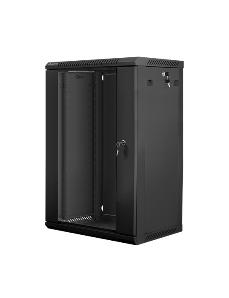 Lanberg WF01-6418-10B armario rack 18U Bastidor de pared Negro