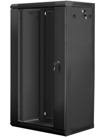 Lanberg WF01-6422-10B armario rack 22U Bastidor de pared Negro