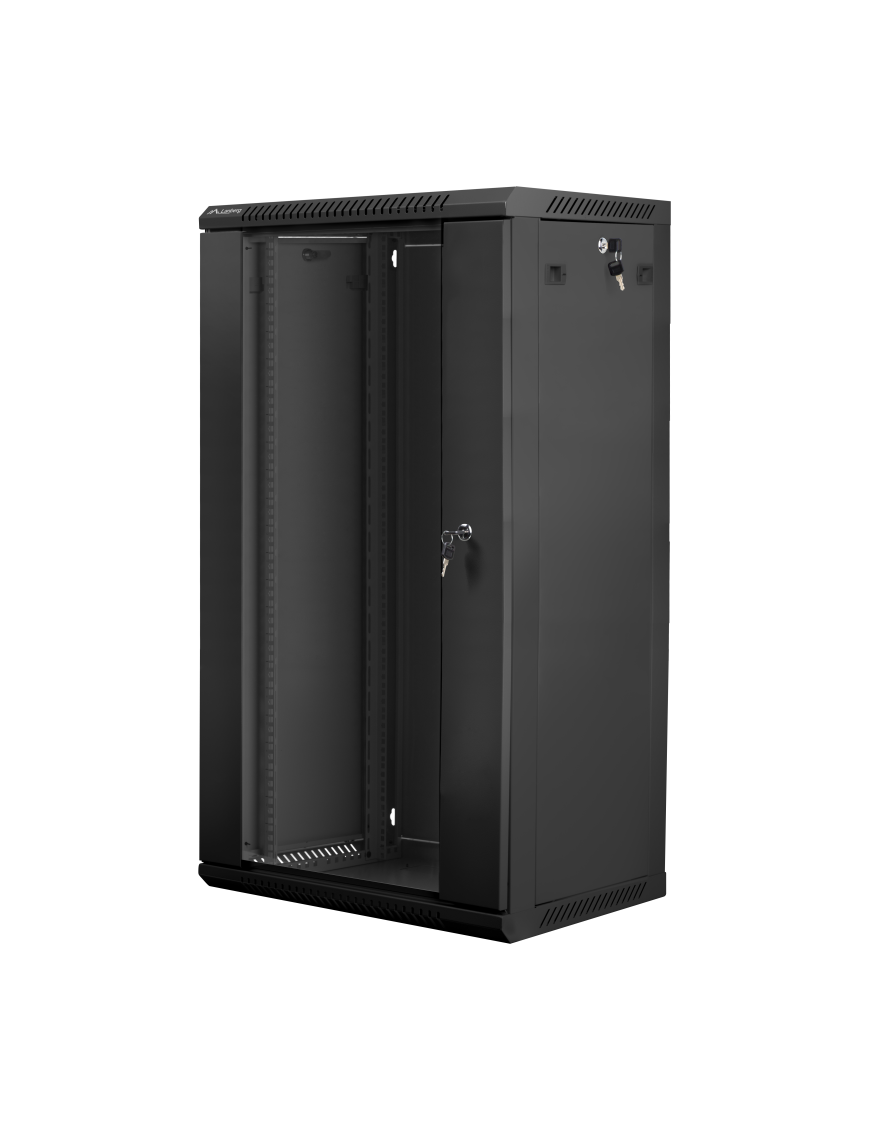 Lanberg WF01-6422-10B armario rack 22U Bastidor de pared Negro
