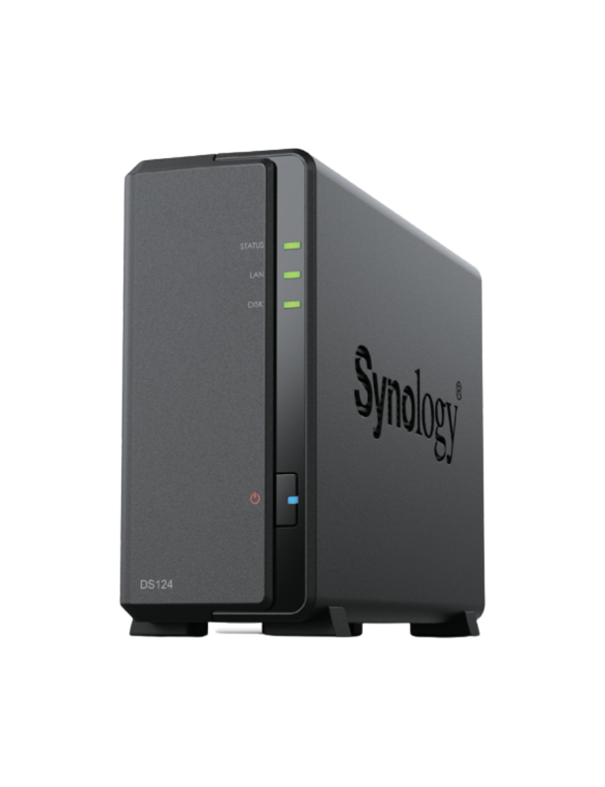 Synology DiskStation DS124 servidor de almacenamiento NAS Escritorio Realtek RTD1619B 1 GB DDR4 0 TB DiskStation Manager Negro