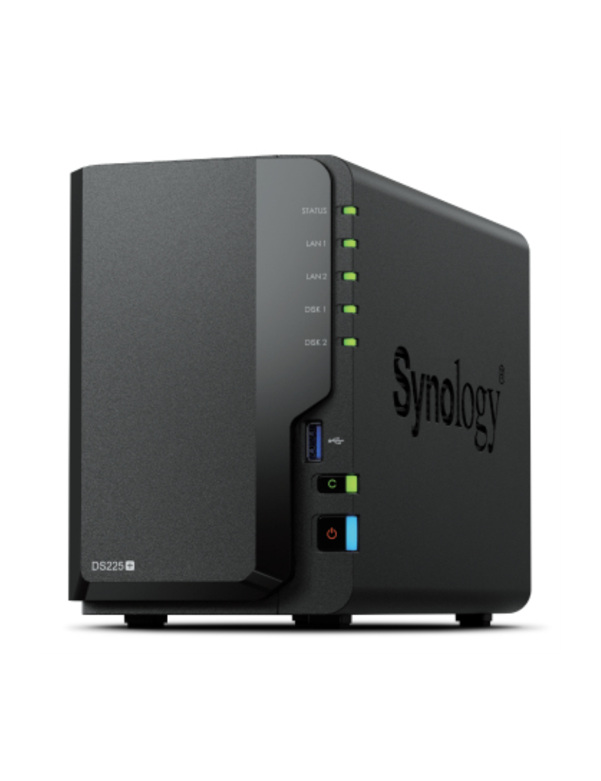 Synology DiskStation DS225+ 2 Bay NAS Escritorio Intel® Celeron® J4125 2 GB DDR4 Synology DSM Negro