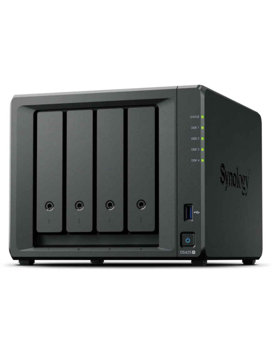 Synology DiskStation DS425+ servidor de almacenamiento NAS Intel® Celeron® J4125 2 GB DDR4 0 TB Negro