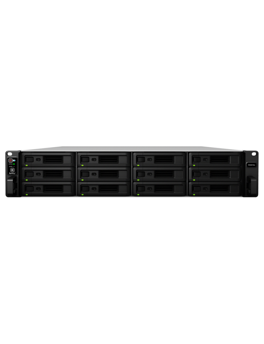 Synology RackStation RS3618xs NAS Bastidor (2U) Intel® Xeon® D D-1521 8 GB DDR4 0 TB DiskStation Manager Negro