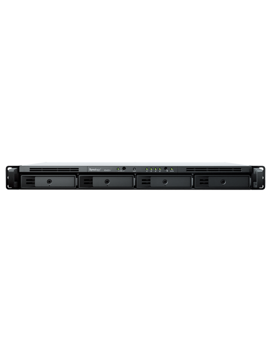 Synology RackStation RS422+ servidor de almacenamiento NAS Bastidor (1U) Ryzen Embedded R1600 2 GB DDR4 DSM Negro