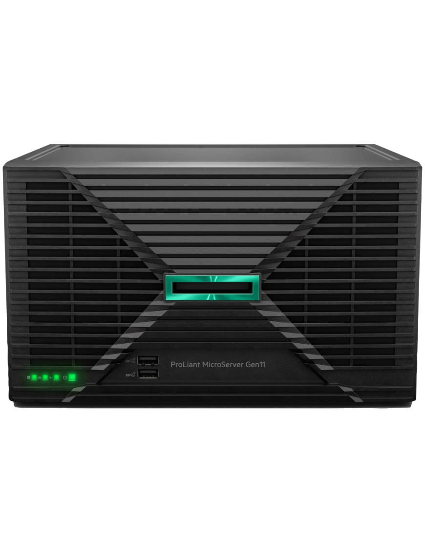 HPE ProLiant MicroServer Gen11 E-2434 4c 32GB-U 4LFF-NHP 2x4TB HDD 180W External PS EMEA Cmp Mod Svr