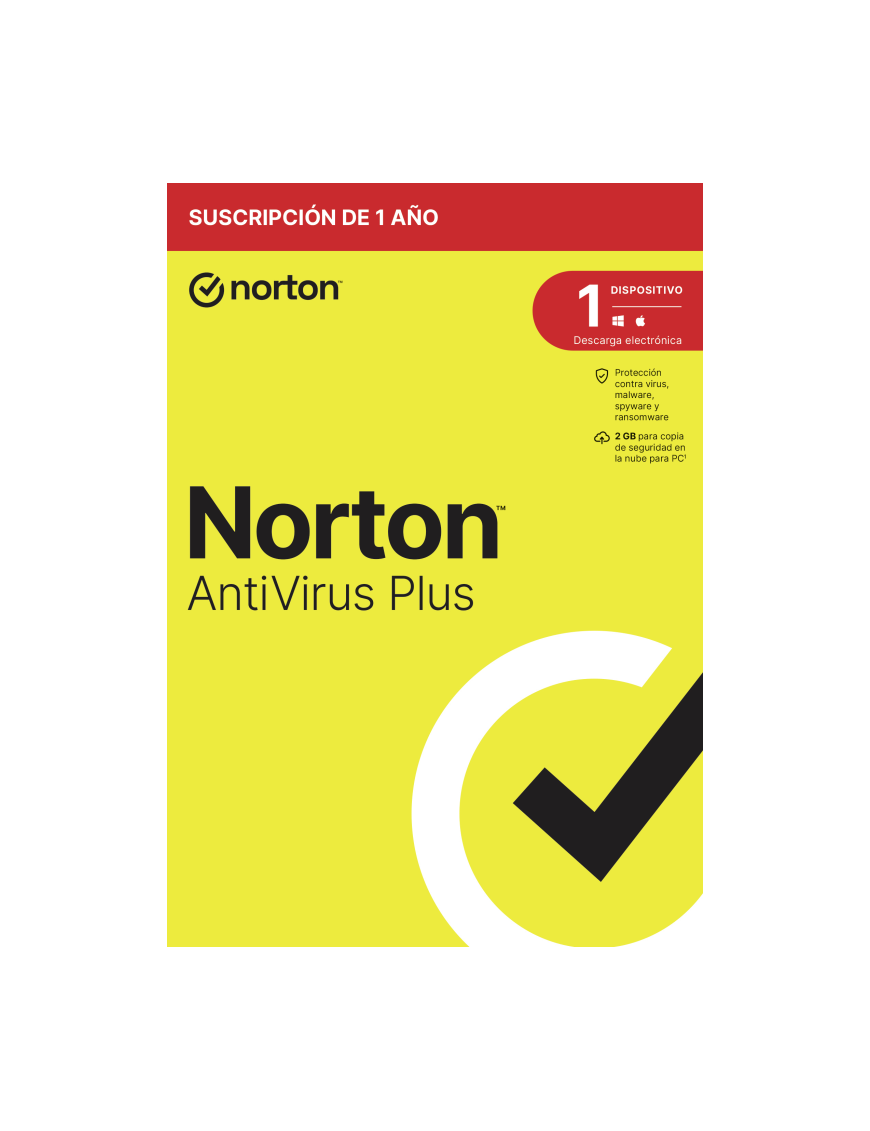Norton AntiVirus Plus Seguridad de antivirus Base Español 1 licencia(s) 1 año(s)